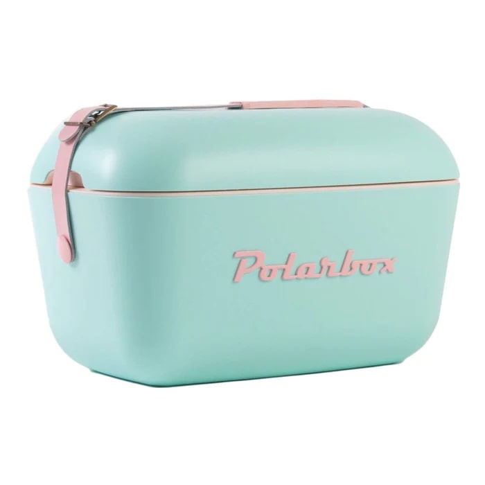 NEW Polarbox Classic 20 Litre Cooler with Leather Strap - Green/Pink