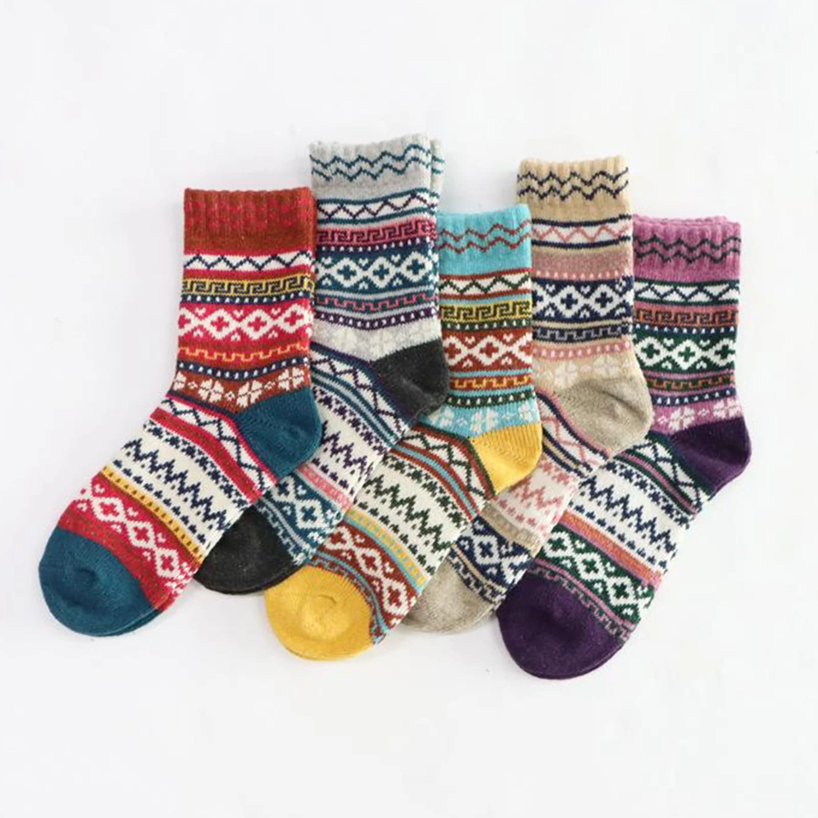 Patterned wool socks From AL Samah