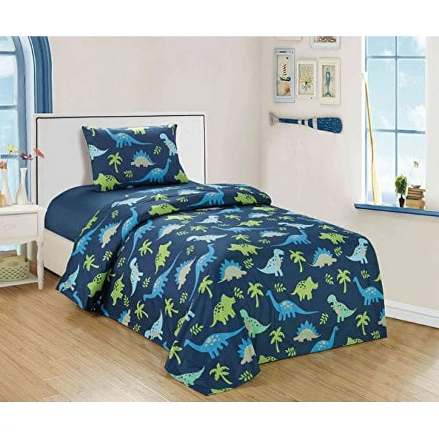 Fancy Linen Comforter Set Dinosaurs