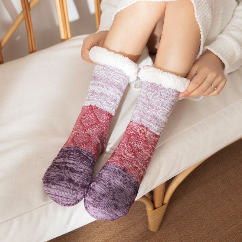 Long fur patterned socks 1 From AL Samah