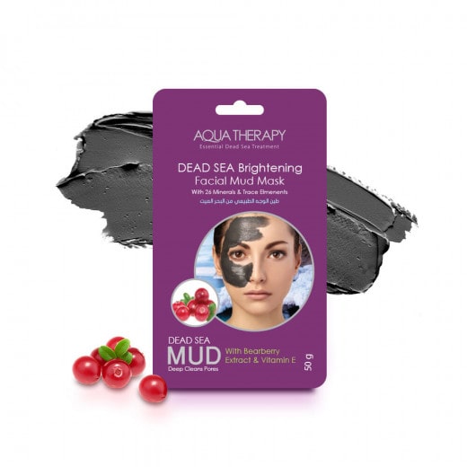 Aqua Therapy Dead Sea Brightening Facial Mud Mask, 50g