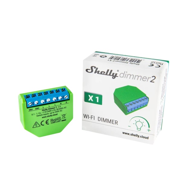 Shelly - Smart Dimmer Wi-Fi operated relay with dimming function and no neutral line