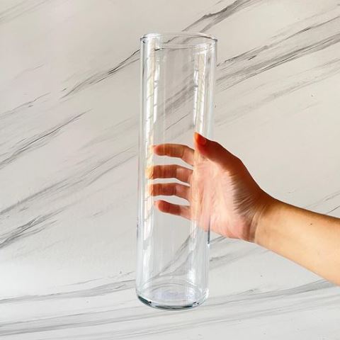 Cylinder Clear Glass Vase
