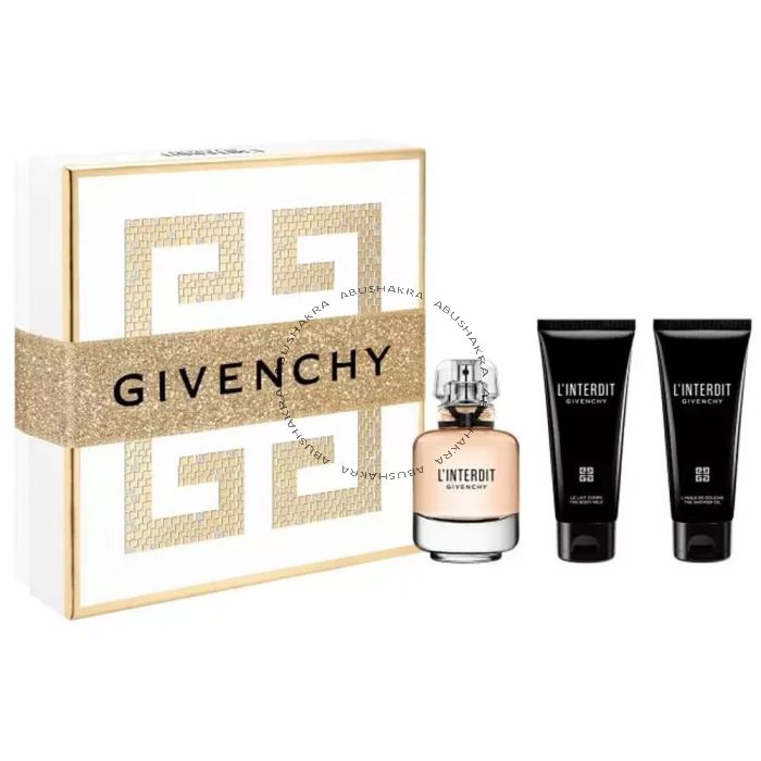 Givenchy L'Interdit EDP 80Ml + Body Lotion 75Ml + Shower Oil 75Ml Gift Set For Women