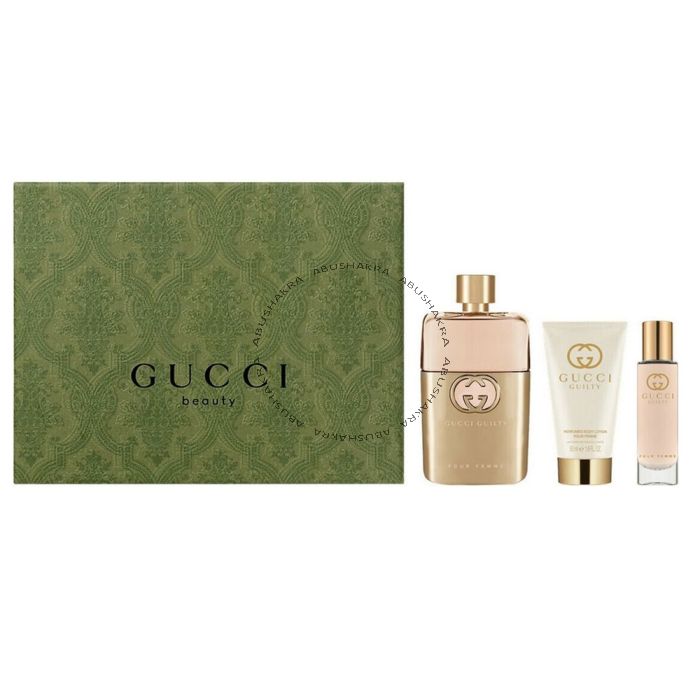 Gucci Guilty EDP 90 ML + EDP 10ML + Body Lotion 50ML Gift Set For Women