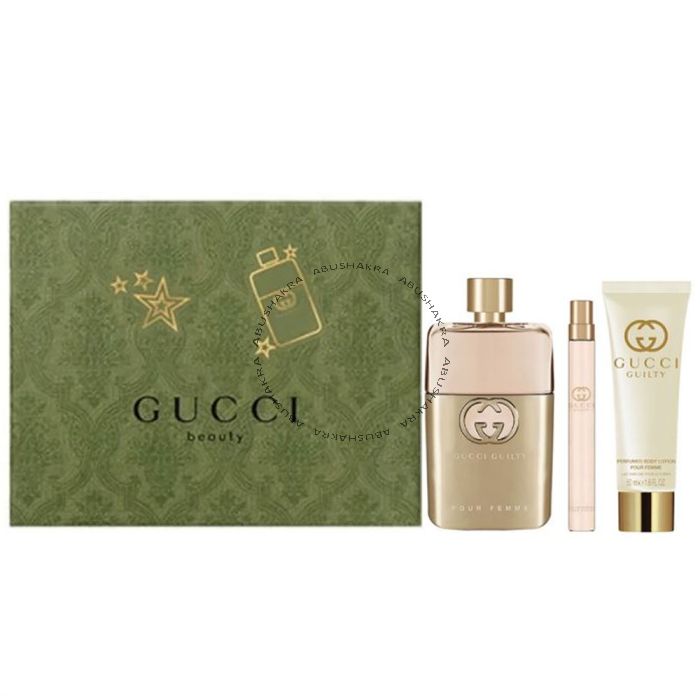 Gucci Guilty Pour Femme EDP 90Ml + EDP 10Ml + Body Lotion 50Ml Gift Set For Women