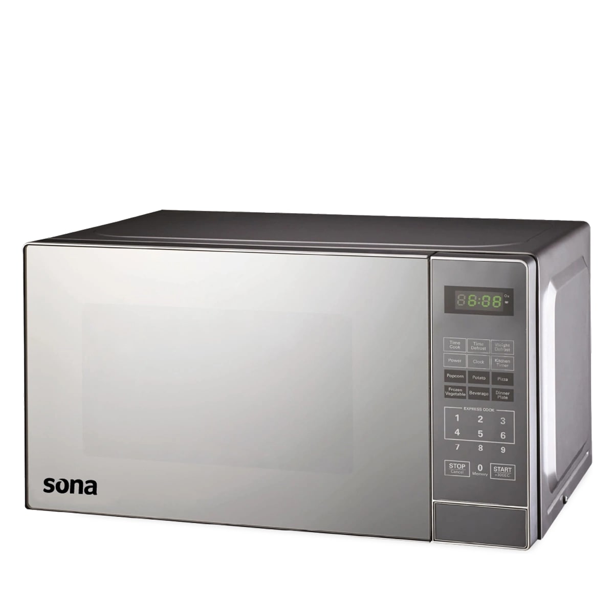 Sona Microwave 22 L Silver with mirror Glass 700W