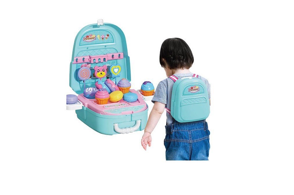 Dessert Backpack for Kids, 20 Pieces - Turquoise