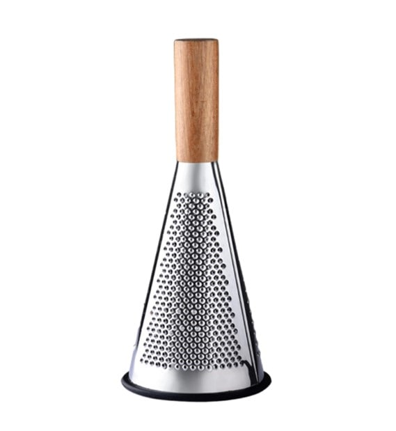 Conical Grater with Rubber Base - Silver