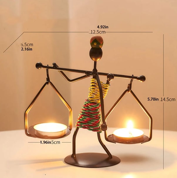 African Abstract Candle Holder