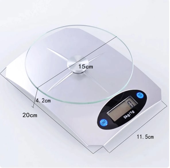 Digital Kitchen Scale with Glass Tray
