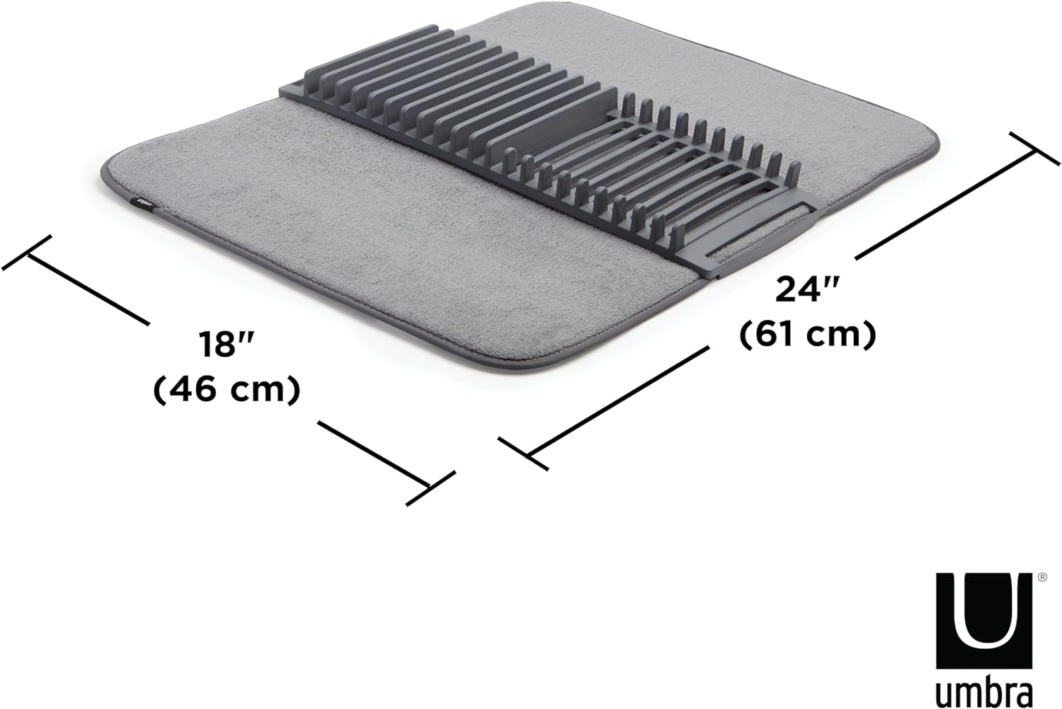 Umbra UDRY Rack and Microfiber Dish Drying Mat