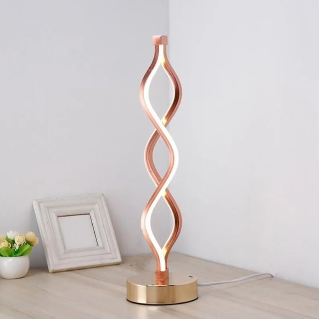 LED Table Lamp with Spiral Design