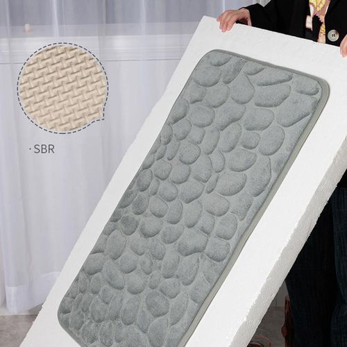 Memory foam bath rug is non-slip and washable
