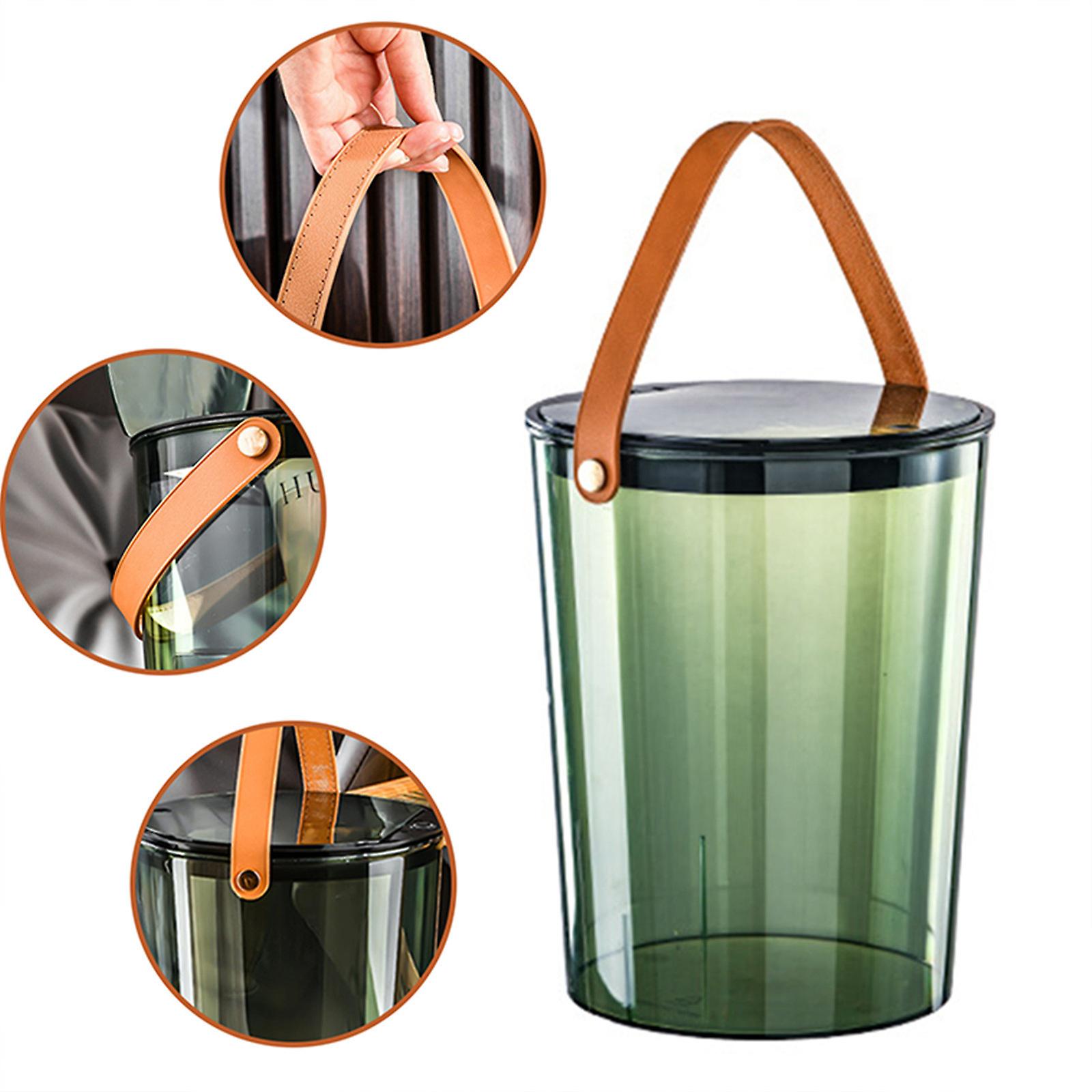 Clear plastic trash cans with flip top lid