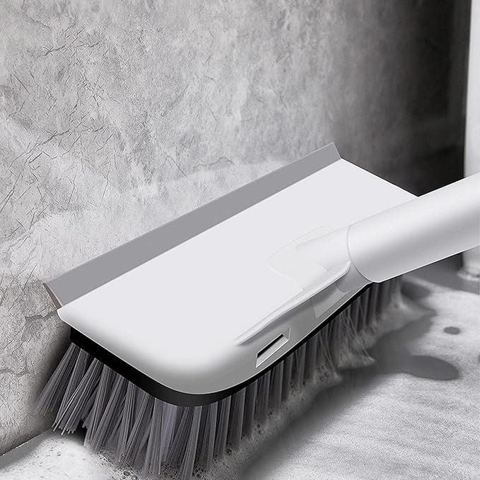 Floor cleaning brush 2 in 1 brush head with squeegee