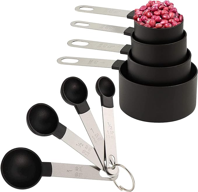 Nesting Measuring Cups with Stainless Steel Handle set of 8 pcs