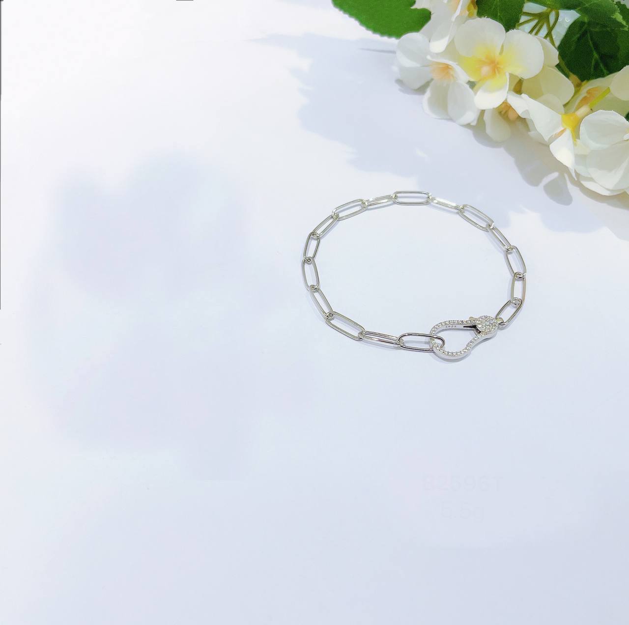 Elegant Silver Bracelet, 925 Caliber