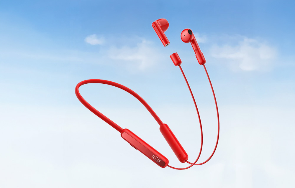Joyroom DS1 Wireless Neckband Headphones, red