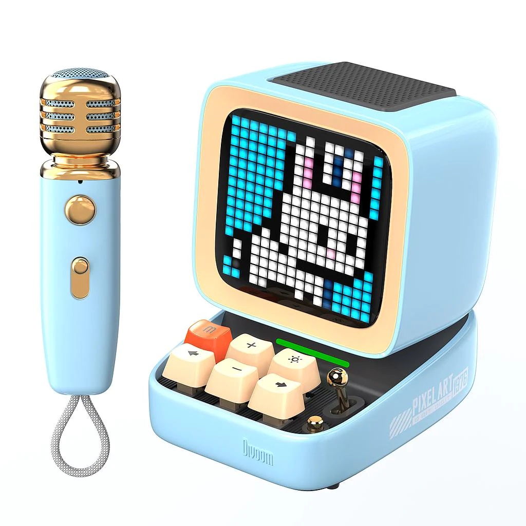 Ditoo Mic - Retro Pixel Art Game Bluetooth Speaker Microphone Karaoke Function