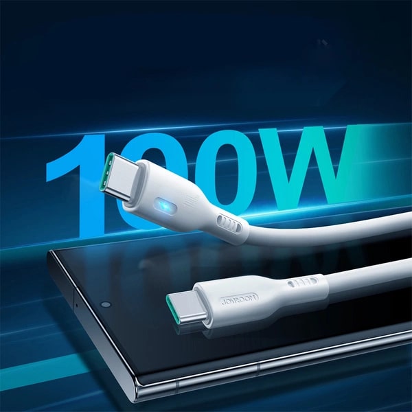 USB C - USB C cable up to 100 W and 1.2 m long Joyroom S-CC100A13 - white