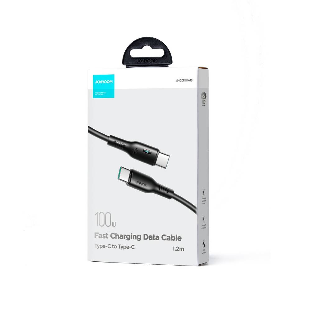 Joyroom USB-C to USB-C Fast Charging Cable, 100W, 1.2m - Black