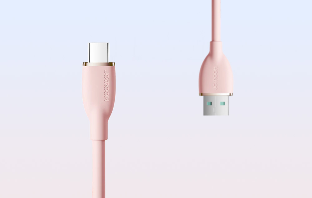 Joyroom USB 2.0 Cable USB-C male - USB-A 27W Pink 1.2m (SA29-AC3)