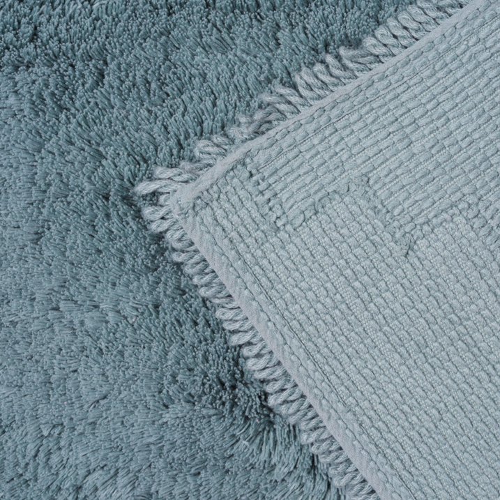 Hotel Style Super Soft And Absorbent Cotton Blend Solid Bath Rug, 17" x 24", Teal