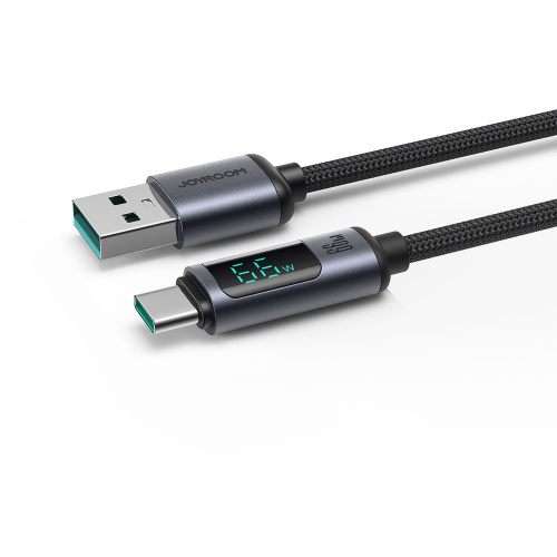 Joyroom S-AC066A16 USB-C/USB-A Cable 66W 1.2m LED Display Black