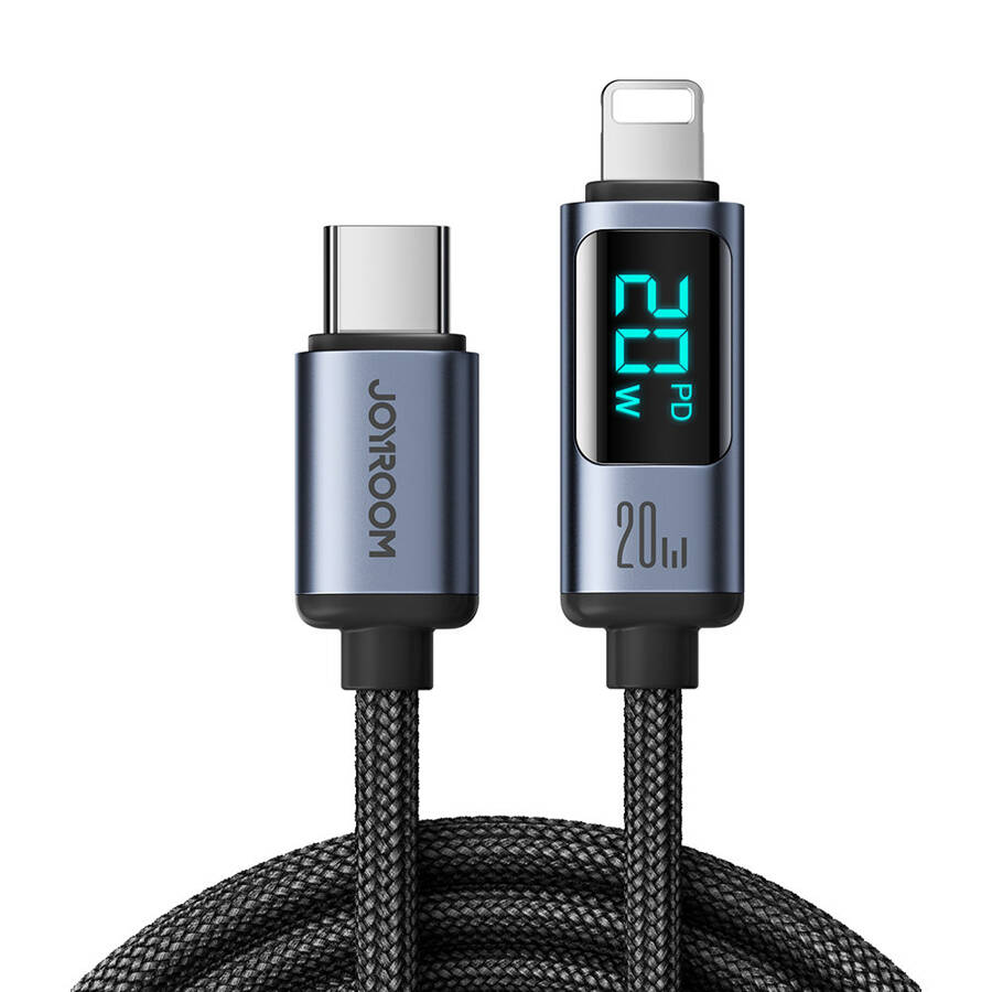 Lightning - USB C Cable 20W 1.2m with LED Display JOYROOM S-CL020A16 - Black