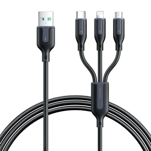 Joyroom USB cable Joyroom 3 in 1, 3.5A/Cable 1,2m (black)