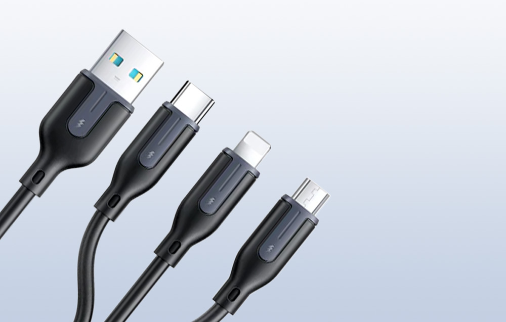Joyroom USB cable Joyroom 3 in 1, 3.5A/Cable 1,2m (black)