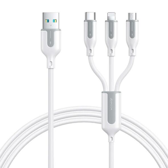 Joyroom USB cable Joyroom 3 in 1, 3.5A/Cable 1,2m (White)