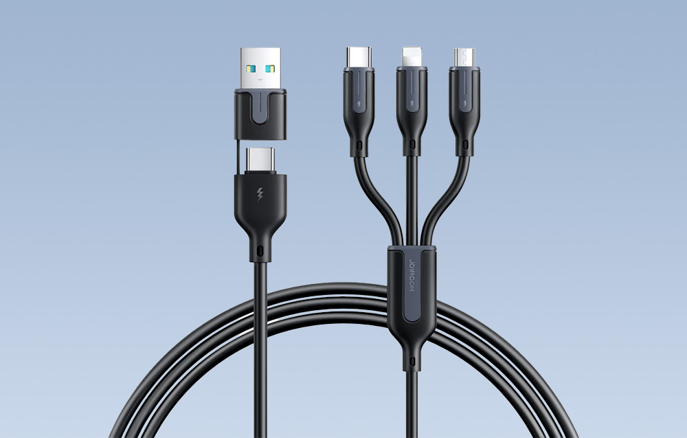 Joyroom USB cable Joyroom 5in1 USB-C / Lightning / 3.5A /1.2m (black)