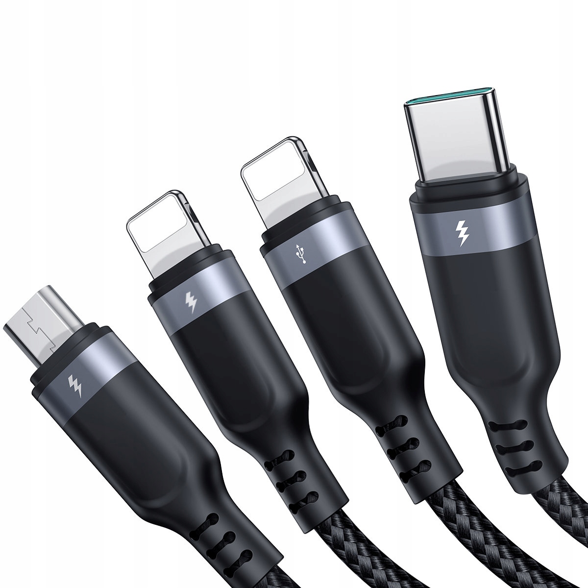 Cable USB Joyroom S-1T4018A18 4in1 USB-A USB-C/ 2x Lightning/ Micro 1.2m black