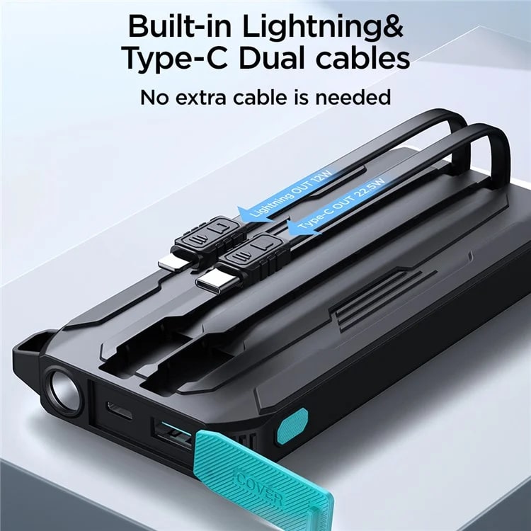 JOYROOM Outdoor Series Power Bank with Built-in Cables 22.5W 10000mAh