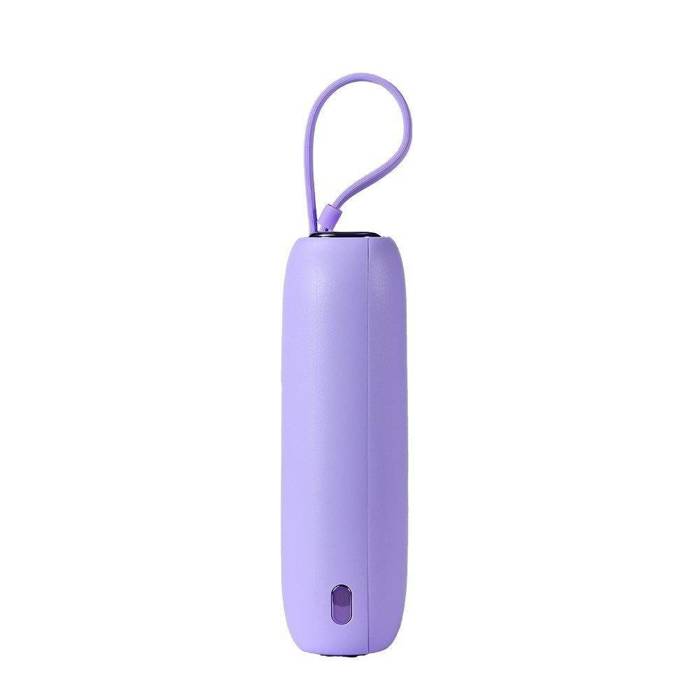 Joyroom power bank 10000mAh 22.5W with 2 built-in USB-C and Lightning cables purple (JR-L012)