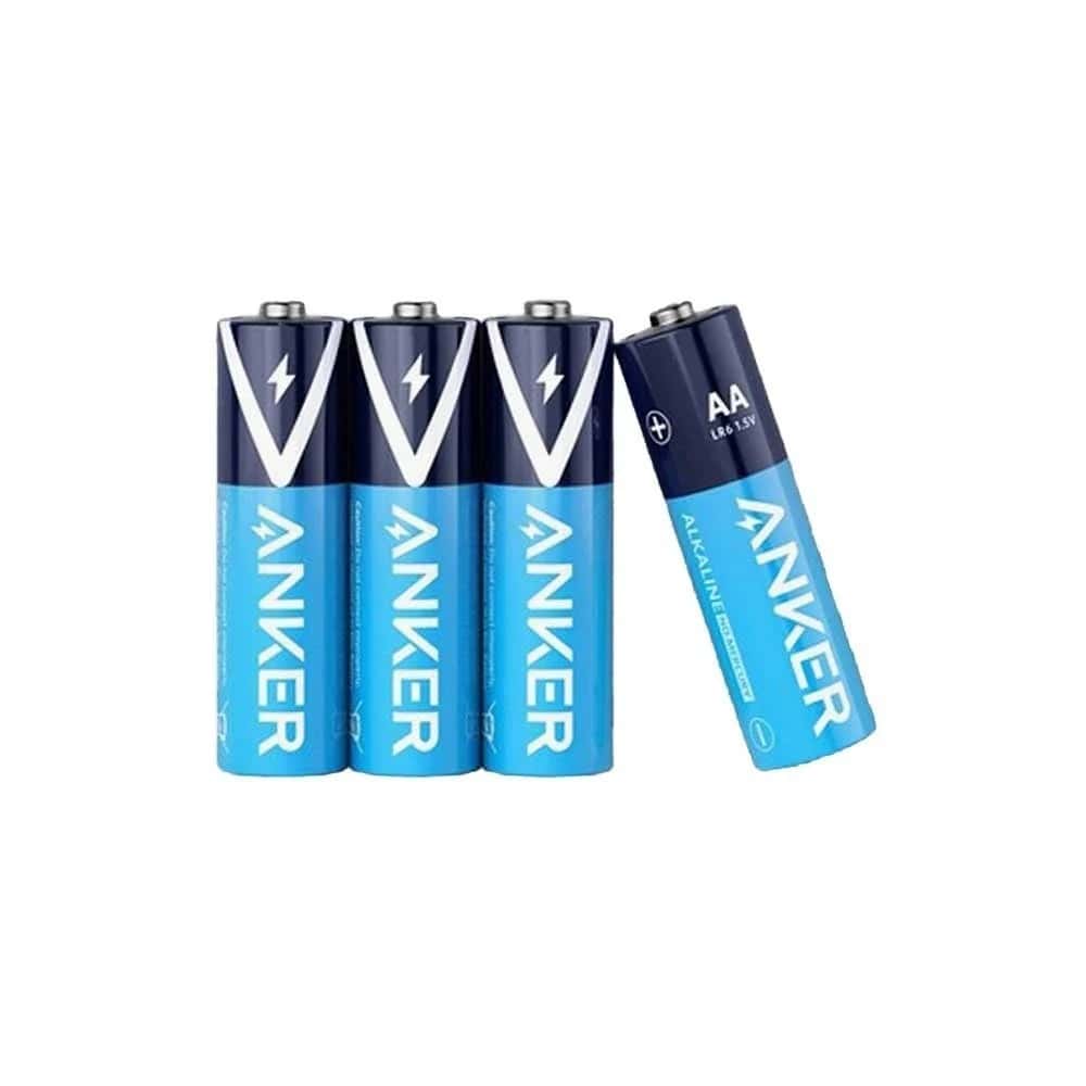Anker B1810H12AA Alkaline Batteries 4-Pack Blue