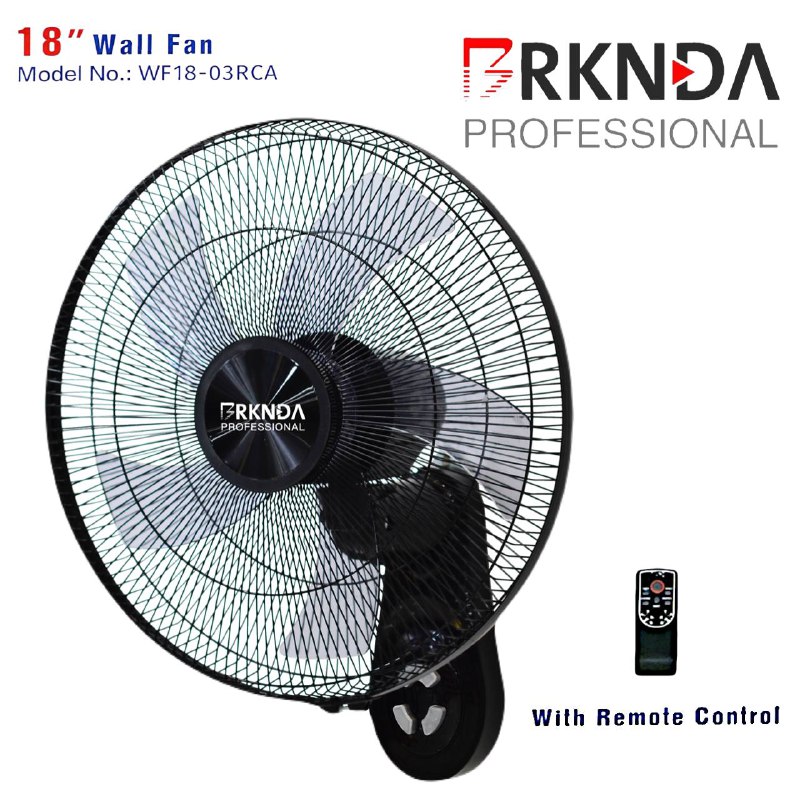 Side fan with remote, 18 inches from Brknda professional
