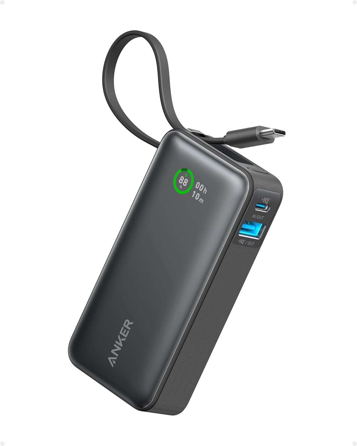 Anker 533 Nano Power Bank 30W Built-In USB-C Cable